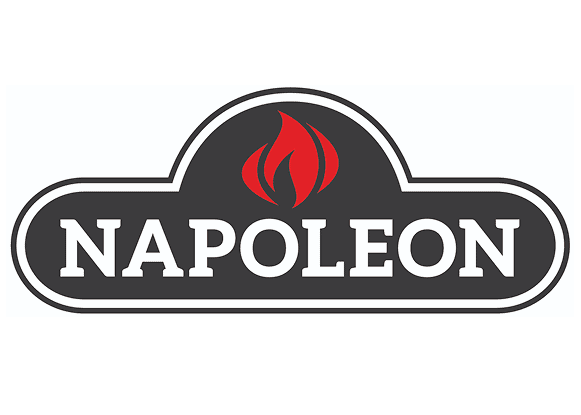 Premium outdoor furniture brand logo featuring the Napoleon flame symbol and bold lettering.
